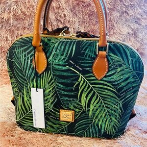 Dooney & Bourke Green and Brown Satchel